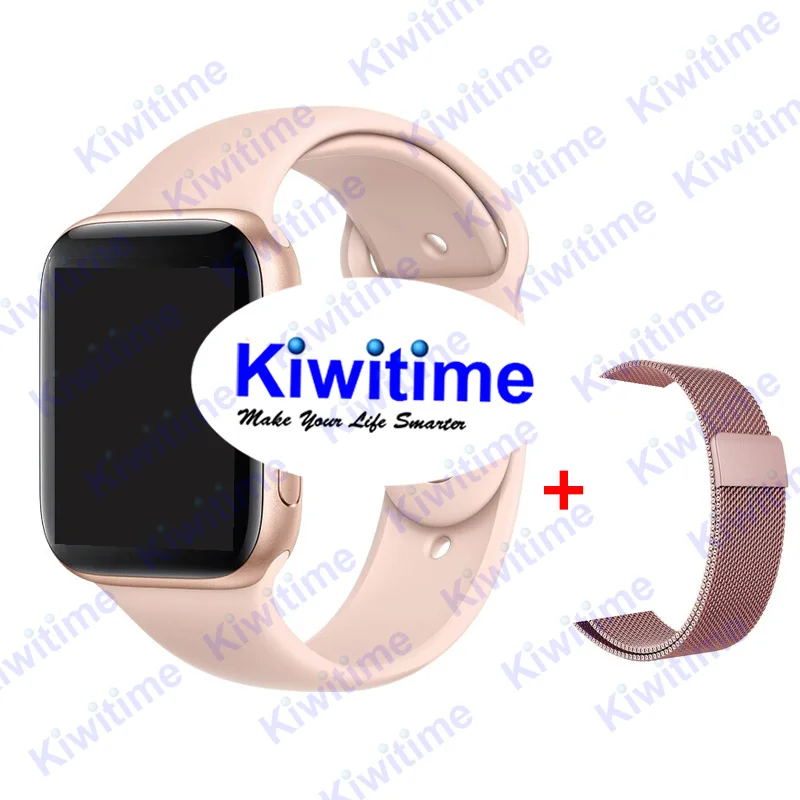 IWO 12 Смарт-часы 40 мм 44 мм Bluetooth Смарт-часы чехол для Apple iOS Android монитор сердечного ритма умные часы - Color: RGold n Milan