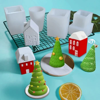 

Crystal Epoxy Resin Mold Mousse Cake Christmas Silicone Mould DIY Crafts Clay Making Baking Tools