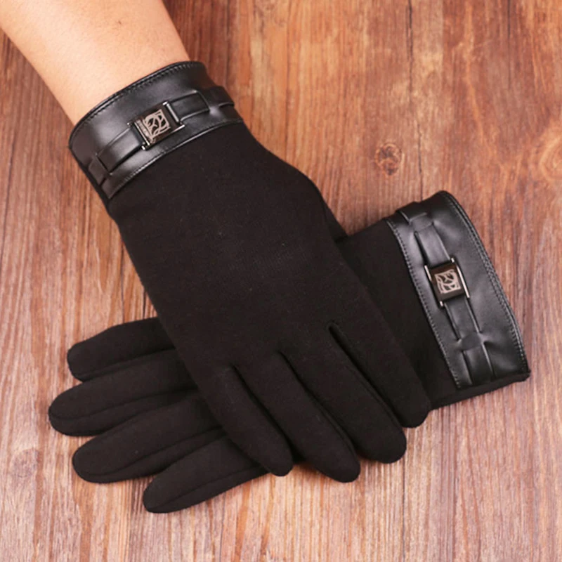 

New Autumn And Winter Outdoor Riding Gloves Mens Plus Velvet Warm Touch Screen Does Not Fall Velvet Gloves