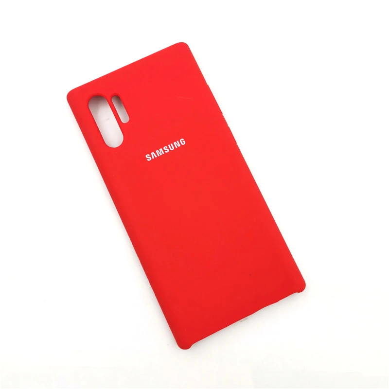 red Чехол для samsung note10 plus, чехол для note10 pro, силиконовый чехол, шелковистая мягкая отделка, задняя защитная крышка для galaxy note 10 note10 - Цвет: red