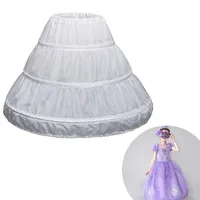 3 Hoops Cancan Children Flower Girl Petticoat Crinoline Underskirt Wedding Accessories For Flower Girl Dress 5