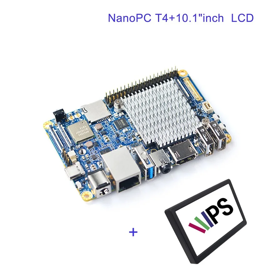 US $136.98 NanoPC T4 RK3399 ARM Development Board RAM 4GB Gbps Ethernet Support Android 10 Ubuntu AI deep learning NPI12