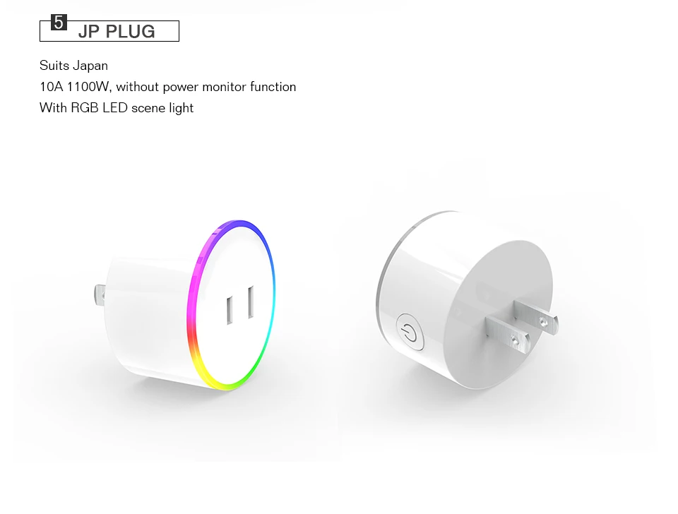 JPPlug Outlet Plug Socket Tuya APP Voice Remote Control RGB Wireless Power Socket Support Alexa Google HomeEU US UK AU Wifi Smart Home - Цвет: JPPlug