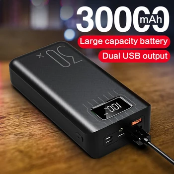 

Power Bank 30000mAh Type-C Micro USB Input Fast Charging Powerbank LED Display Portable External Battery Charger For phones