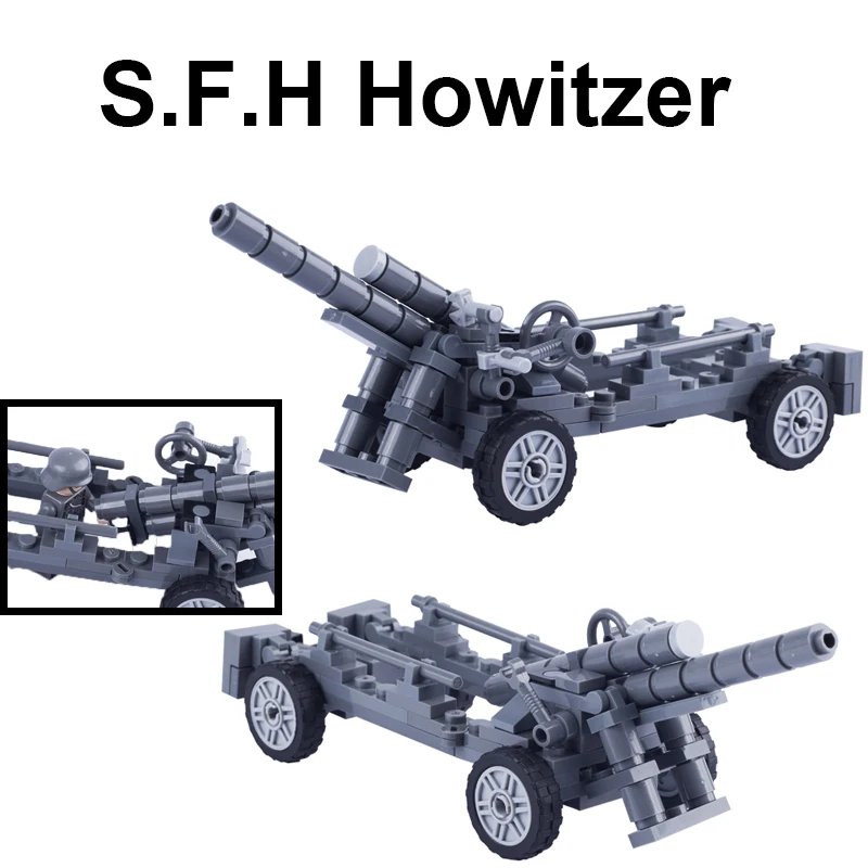 

WW2 Military Soldiers Figures Weapons Accessories Building Blocks S.F.H Gun Cannon SWAT Police Weapon Mini Bricks Toys Gifts