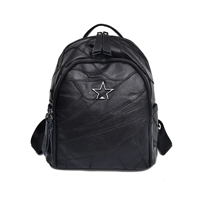 

Small Backpack 2018 New Style Korean-style Fashion Versitile Fashion Genuine Leather Leather Backpack Soft Leather Large Capacit