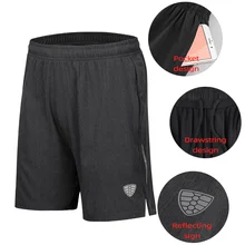 Шорты для бега, мужские спортивные шорты для бега, фитнеса, шорты с карманами, быстросохнущие Мужские дышащие шорты для спортзала, спортивные шорты для тренажерного зала, мужские шорты, лето