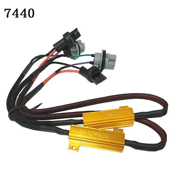 1157 BAY15D 50 Вт 6Ohm безошибочный светодиодный светильник нагрузочный резистор адаптер фиксация мигающий Быстрый мигание Canbus 1157 H3 H7 H4 H8/H9/H11 9005 - Цвет: 7440