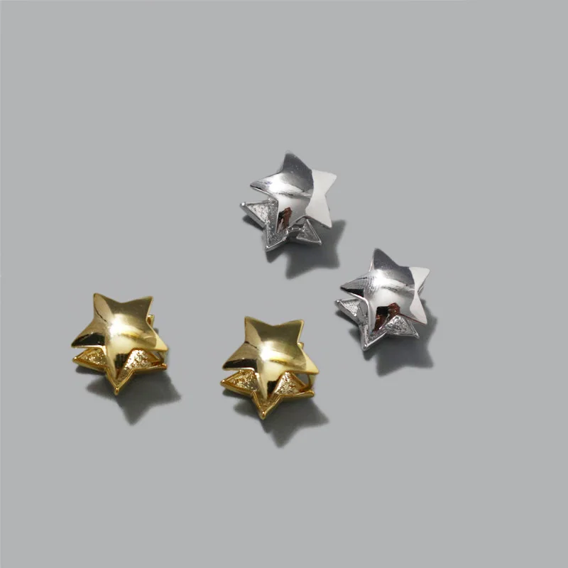 

WTLTC Minimal Double Side Star Hoop Earrings for Women Small Pentagram Geometric Earrings 2019 New Clip-on Ear Hoops Earrings