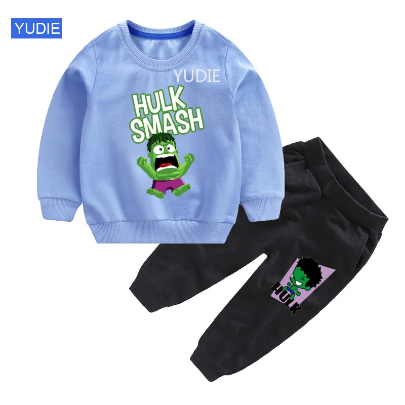 

Children Clothing Boys Cartoon Casual Sports T-shirt Pants 2pcs/Set Easter Hulk Smash Kids Suit for Boys Clothing Set