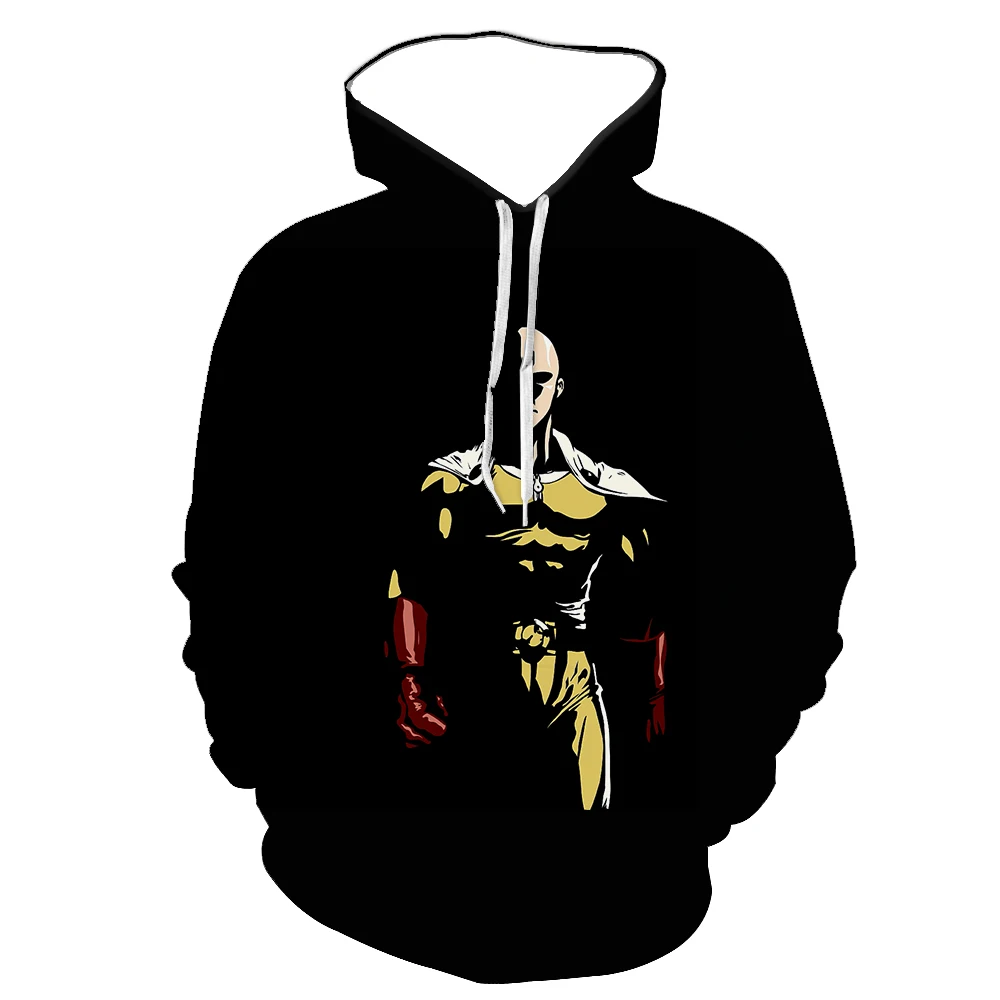 

Spring and Autumn Anime Pure Black 3D Fashion Men's and Women's Same Long Sleeve Round Neck Hoodie