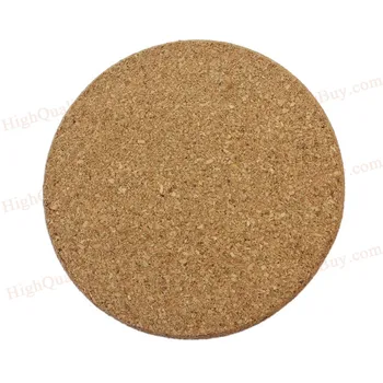 

6Pcs Round Shape Dia 91.28mm Plain Cork Coasters Wine Drink Coffee Tea Cup Mat Table Pad For Home Office