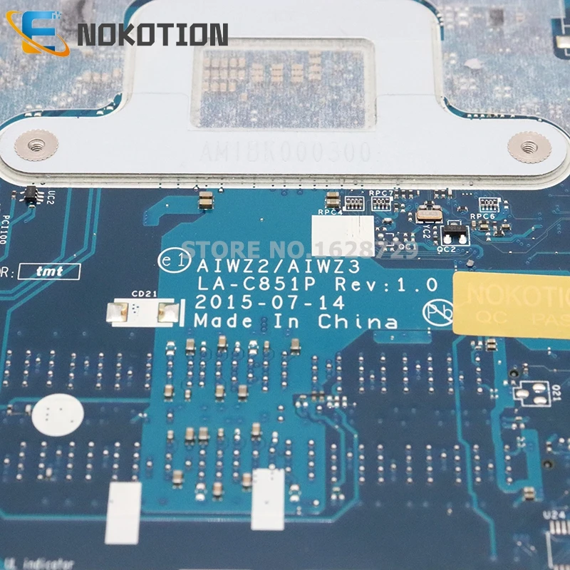 NOKOTION для lenovo 500-15ISK Материнская плата ноутбука I5-6200U Процессор R7 M360 GPU 5B20K34637 AIWZ2 AIWZ3 LA-C851P основная плата