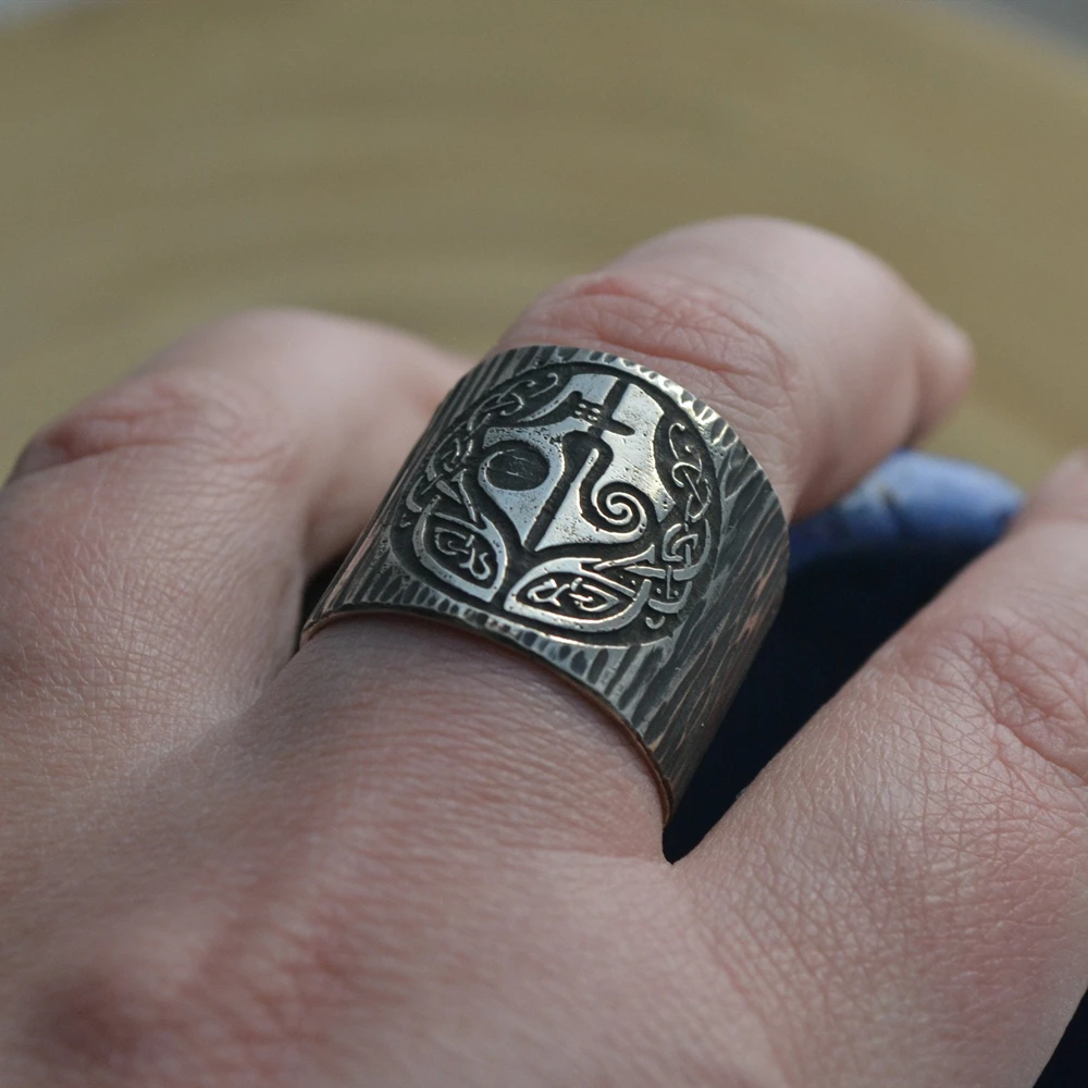 EYHIMD скандинавской мифологии богиня хел кольцо Viking Hela руны Нержавеющая сталь