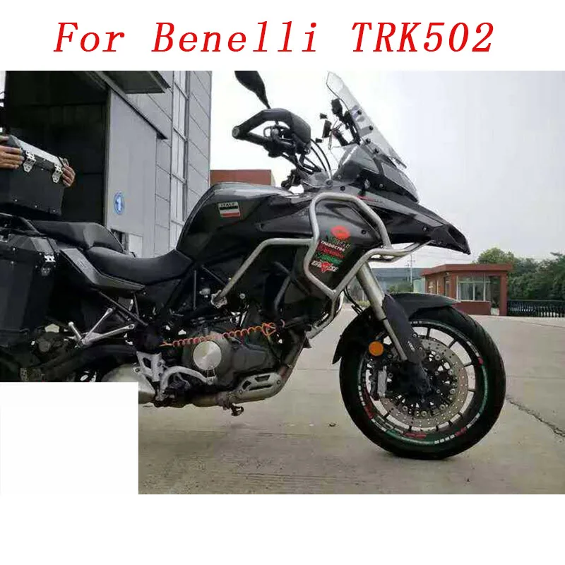 Crash Bars Engine Guard Rail Motor Fence Bumper Front Side Protector For Benelli TRK502 bumper motorcycle protective gear drop | Автомобили