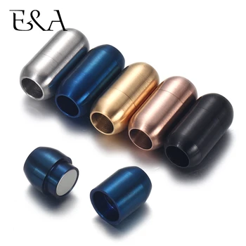 

2/4Pcs Stainless Steel 3mm-8mm Magnetic Clasps Leather Cord Bracelet Magnet Lace Buckle Necklace DIY Jewelry Making Accessories