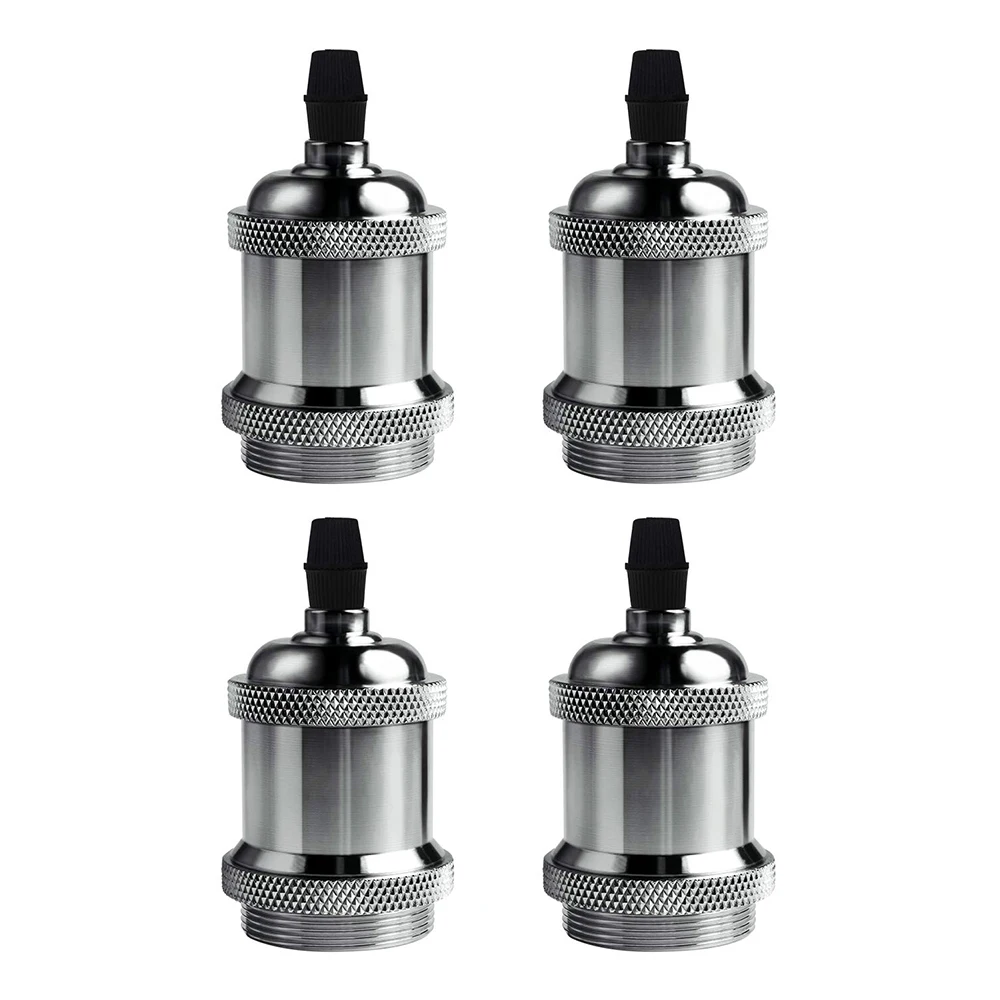 4pcs Chrome Винтаж ламповый патрон E26 E27 базы светодиодный светильник держатель установки для того чтобы подвесной светильник s промышленного ретро держатель лампы edison настенный светильник D30 - Цвет корпуса: 4pcs Chrome