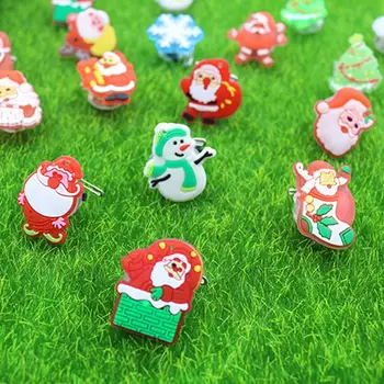 

25pc Creative Christmas Decoration LED Flash Brooch Badge Children's Toys Gift 634E