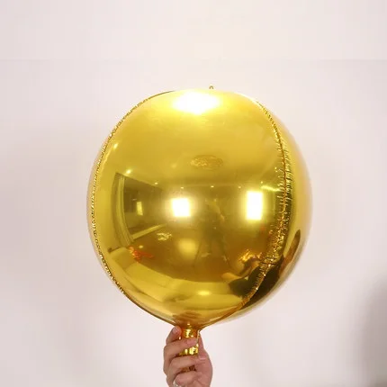 4D 22 дюймов воздушных шаров 5 шт./компл. Свадебные Anniversaire декоративная ткань Бумага гирлянда из кисточек резиновый детский душ день рождения Шторы - Цвет: Gold 22inch