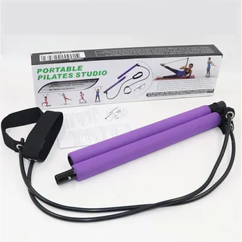 

Yoga Pull Rods Portable Home Yoga Gym Body Abdominal Resistance Bands For Pilates Exercise Stick Toning Bar Fitness Rope Puller