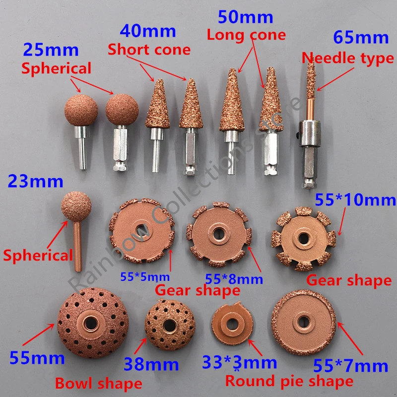 38/55mm Tungsten steel alloy grinding head Car tire grinding head