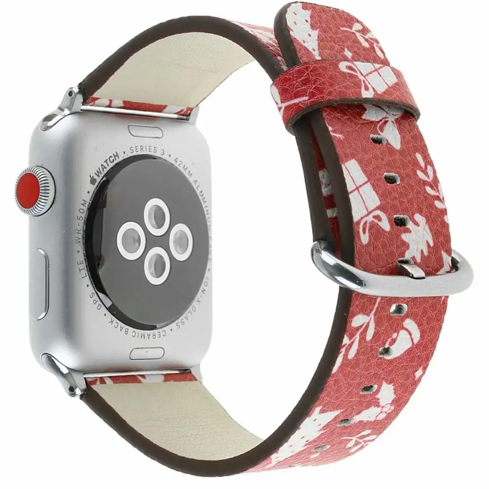 Ремешок из натуральной кожи для Apple Watch 42 мм серия 5 4 3 2 1 ремешок 44 мм 42 мм 38 мм 40 мм ремешок для iwatch 4 3 2 браслет
