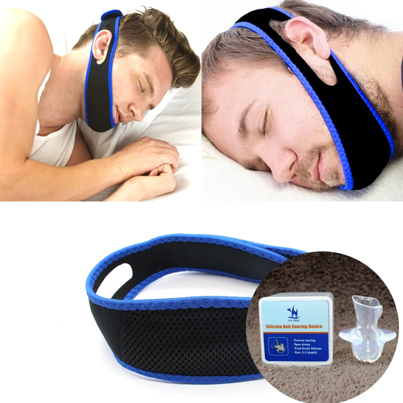 Неопреновый ремешок против храпа и для подбородка CPAP + стоп-храп апноэ языка