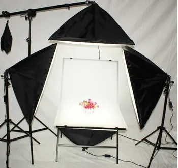 

Photo Studio Kit, 23.6"x39" Shooting Table 4x Softboxes 3x 6.56Ft Lighting Stand , 1x Boom Arm Hair Light with Sandbag