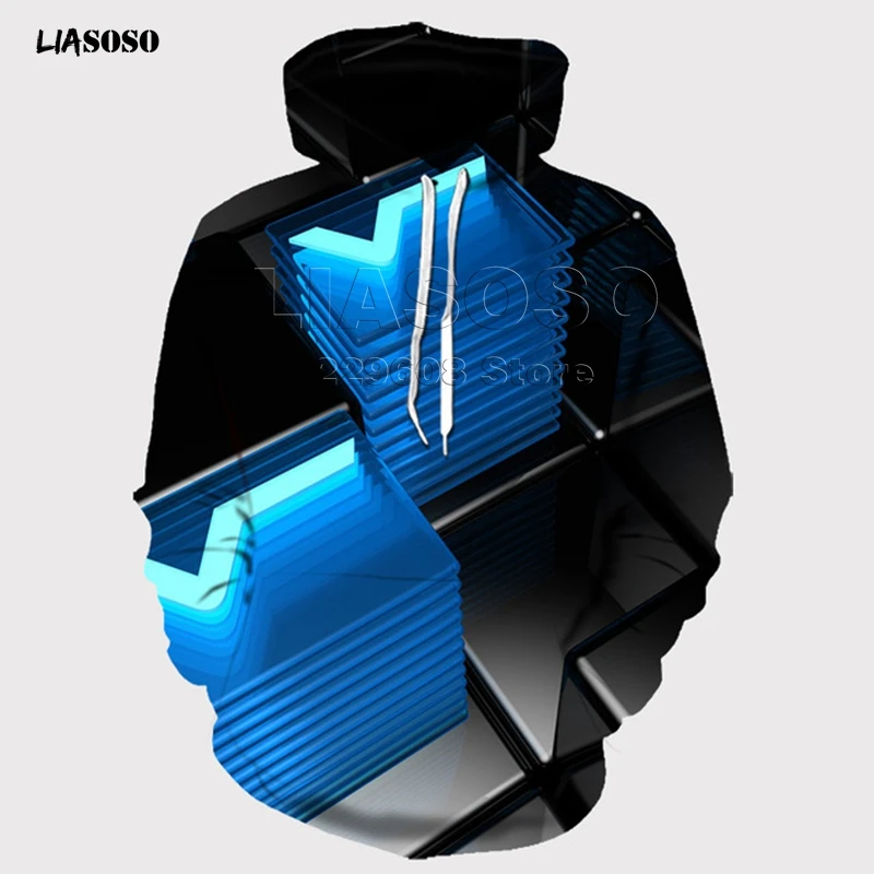 12 LIASOSO, стиль, 3D толстовки, мужские/женские, цветные, психоделические, цветные, 3d принт, мужские толстовки с капюшоном - Цвет: 12
