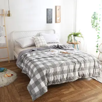 

Organic cotton soft and comfortable spring and summer quilt for bed, stylish warm blanket for naked sleeping
