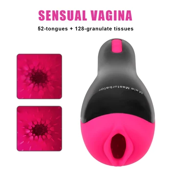 Male Masturbator Real Pussy Heated Vaginal For Men 18 Vibrators Penis Pump Cock Exerciser Spikes Massager Erotic Sex Toys Adults 2
