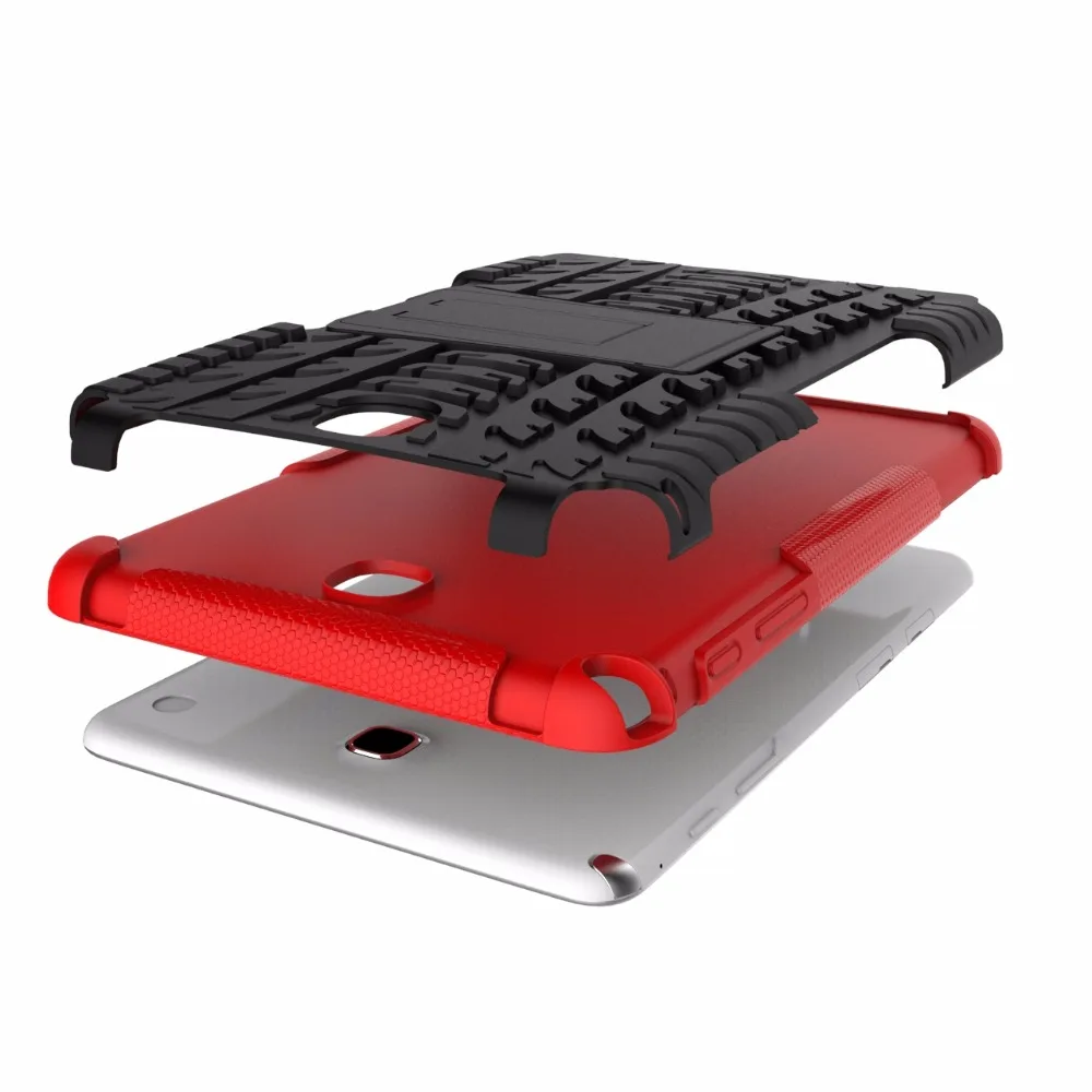 10pcs/lot Heavy Duty Hybrid Armor Kickstand Silicon Tablet Case Cover For Samsung Galaxy Tab A 8.0 T350 T351 T355 Funda Coque