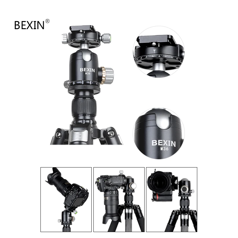 BEXIN W284C+ M36 камера Компактный алюминиевый Профессиональный дорожный штатив монопод панорамный шаровой головкой для DSLR Canon