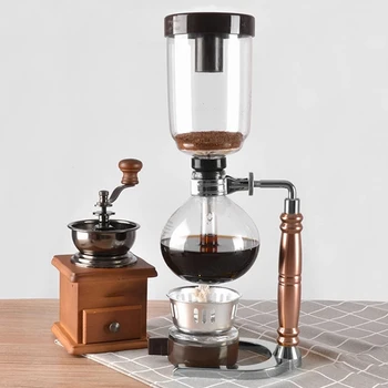 

360/480ML Japanese Style Siphon Coffee Maker Tea Siphon Pot Vacuum 3/5Cups Coffee Maker Glass Type Coffee Machine Filter