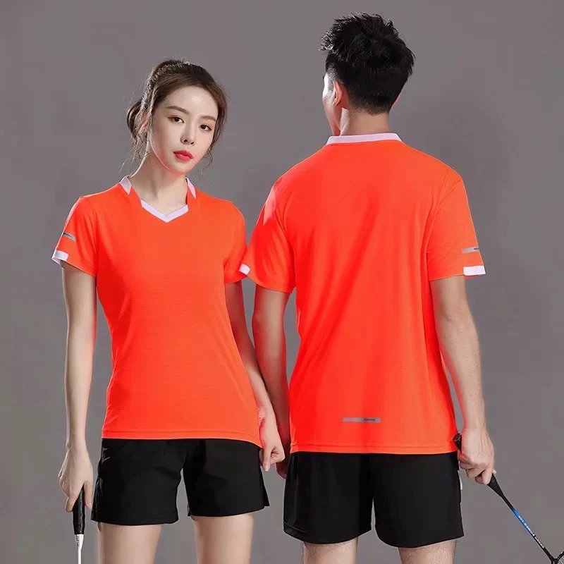 Korean Men women short sleeve Breathable Badminton shirts Tennis Quick Dry Running Sport Short Sleeve Fitness Training T Shirts short sleeve t shirt long sleeve t shirt sports clothes