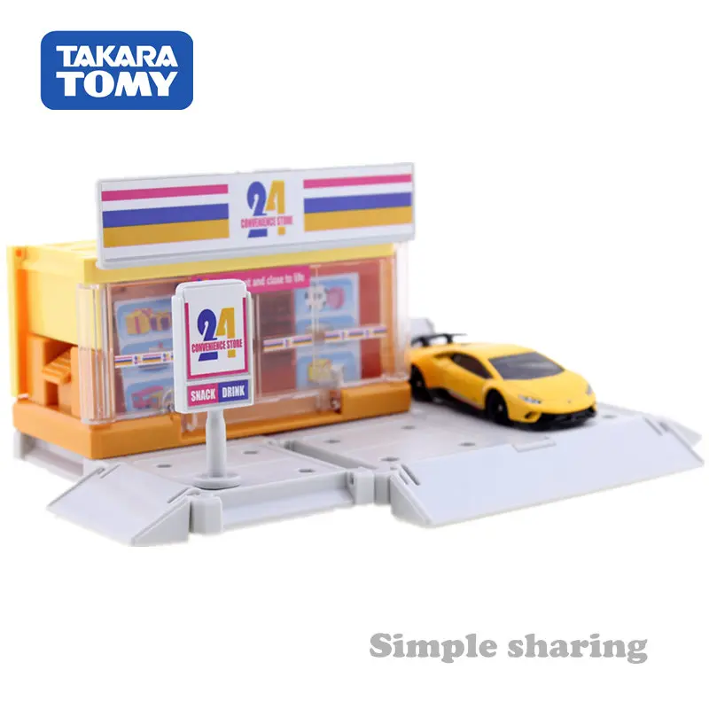 Takara Tomy Tomica Town Build City Series Scenes аксессуары блоки магазин 24 магазин, без автомобиля в комплекте