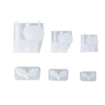 

3 Set/6 Pcs Ornaments Large,Medium and Small Elk with Horns Pendulum Diy Glue Mold Resin Silicone Mold Handmade Making