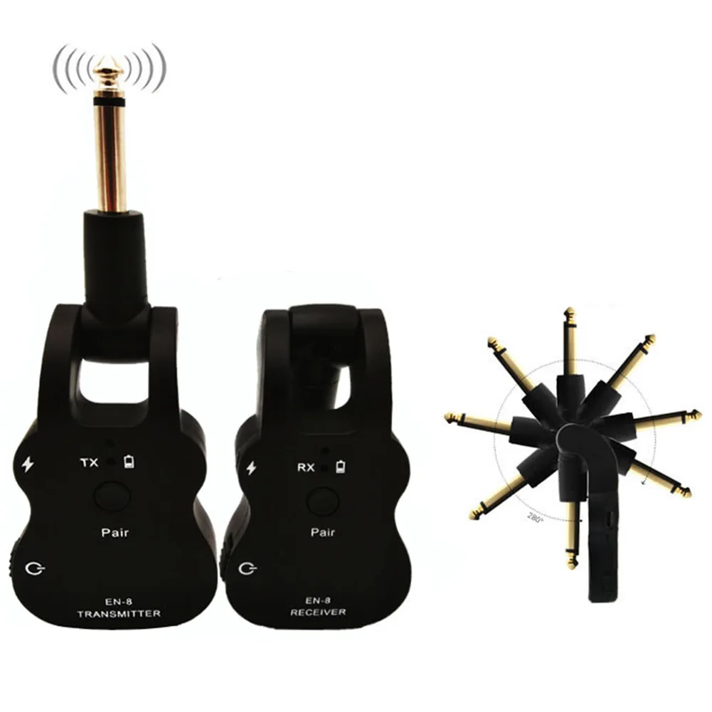 Подключи и играй передатчик приемник Универсальный аудио УВЧ низкий уровень шума Беспроводная гитарная система бас 20-20 кГц 50 м вращение на 280 градусов