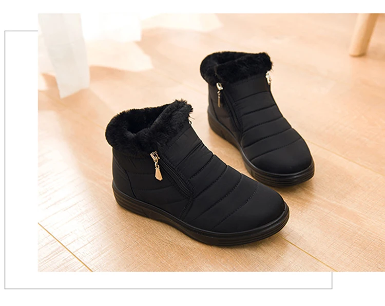 Женские ботинки; зимние ботинки; коллекция года; зимние кроссовки; однотонная плюшевая обувь; Mujer Botas