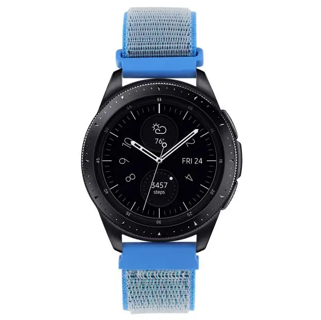 20 22 мм ремешок для samsung gear S3/S2 galaxy watch active 42 мм 46 мм нейлоновый ремешок для mi amazfit bip huawei Watch GT 2 - Цвет: Lake Blue