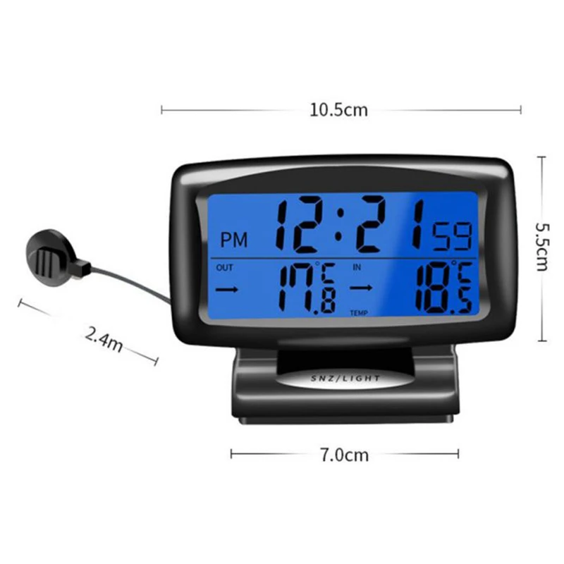 Горячая 3c-автомобильный светодиодный термометр, электронные часы, часы, автомобильный Ночной светильник, часы с температурным дисплеем, товары для салона автомобиля, светящиеся