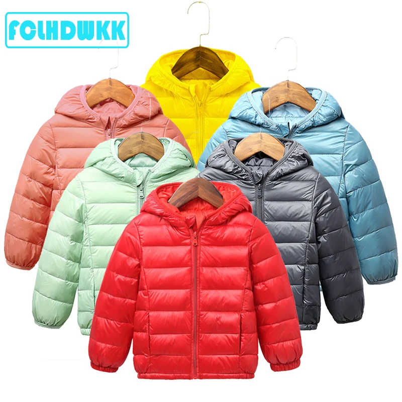Down Jackets Girls Boys 2-9 Years Winter Coat Outerwear Children Clothes