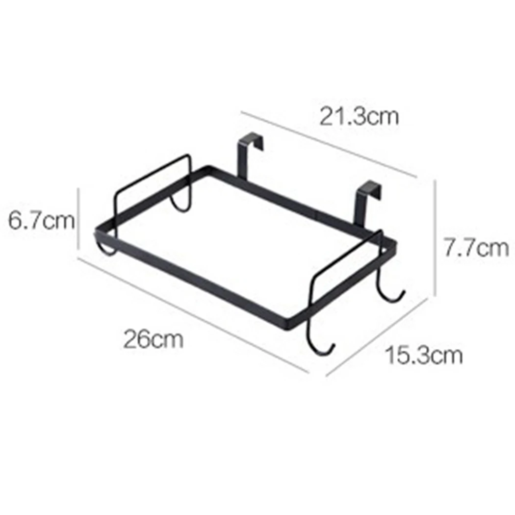 Стальная корзина для хранения полка с ручкой черный специй трав уксуса обработка