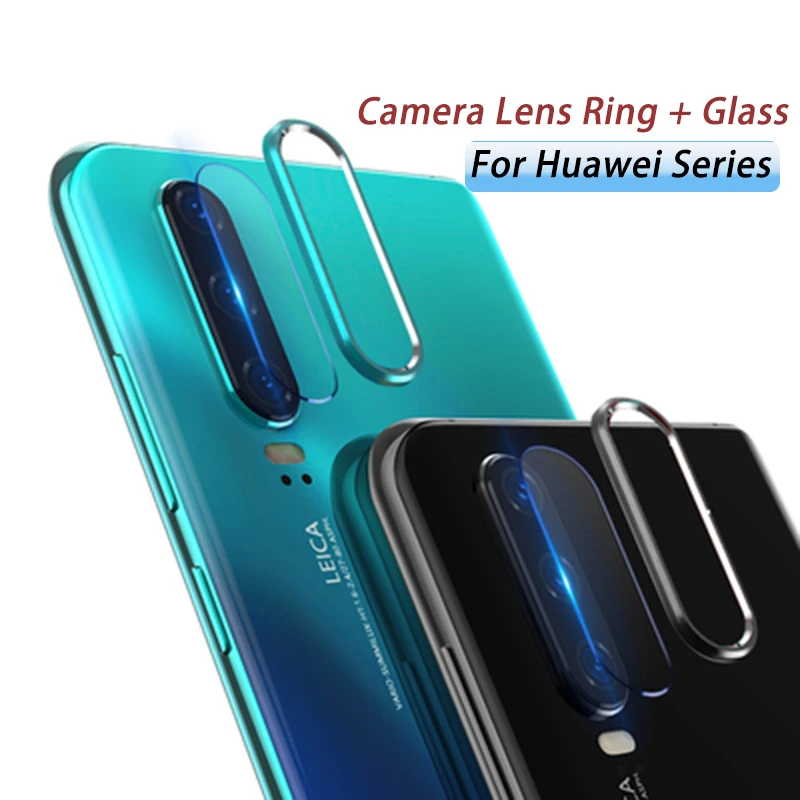 Стекло для камеры Huawei P30 P20 Pro металлический бампер с задним кольцом Защитная