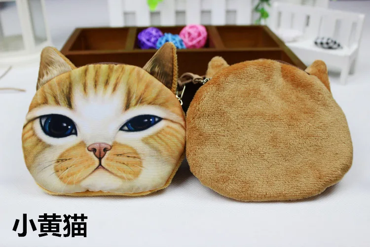 Модель котенка кошелек кошка 3D напечатанная ткань сумка для наушников милый мультфильм монета с животными багажная сумка