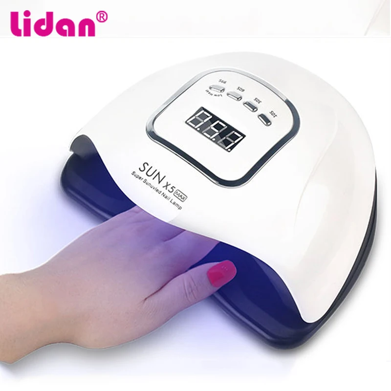 

114W Sun X5 Max X Nail Dryer Fast Curing Lamp For Gel Based Polishes 4 Bottom Timer LCD Display Manicure Pedicure Gel Machine