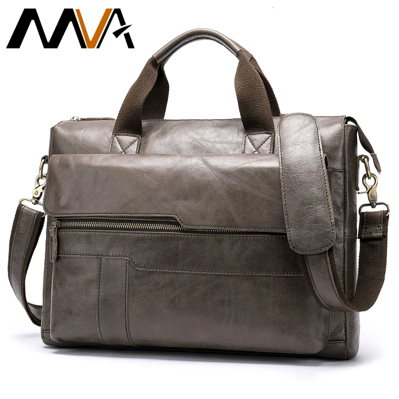 

Mva Genuine Leather Briefcase Men's Leather Bag Men Laptop Bags For Business Men's Bags Office Bags For Men Vintage Tote 8615