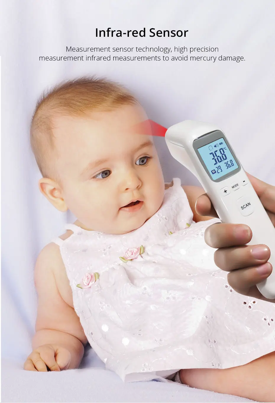 Yongrow медицинский инфракрасный термометр лоб детский портативный Бесконтактный детский ручной прибор для измерения температуры тела/объекта ИК-устройство