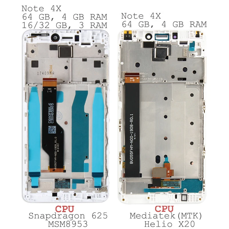 Оригинальный Для Xiaomi Redmi Note 4 ЖК дисплей сенсорный экран дигитайзер сборка