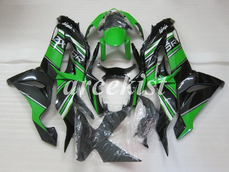 4 подарки ABS Обтекатели комплект подходит для kawasaki Ninja ZX6R 636 2013-, 13, 14, 15, 16, 17, 18, 599 6R ZX-6R кузов из двух вещей черно-зеленый